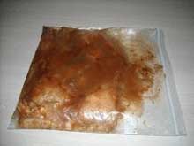 Ziplock Bag with Chum in it