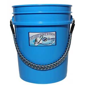 Battlewagon Bucket - 5 Gallon Carolina with Blue Camo Handle